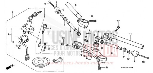 ROHRGRIFF/OBERE BRUECKE (V/W/X/Y) VTR1000FV de 1997